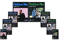 Follow Me Полный видеокурс английского языка Уроки 1-30 (комплект из 2 книг, 4 видеокассет, 2 аудиокассет) артикул 10437c.